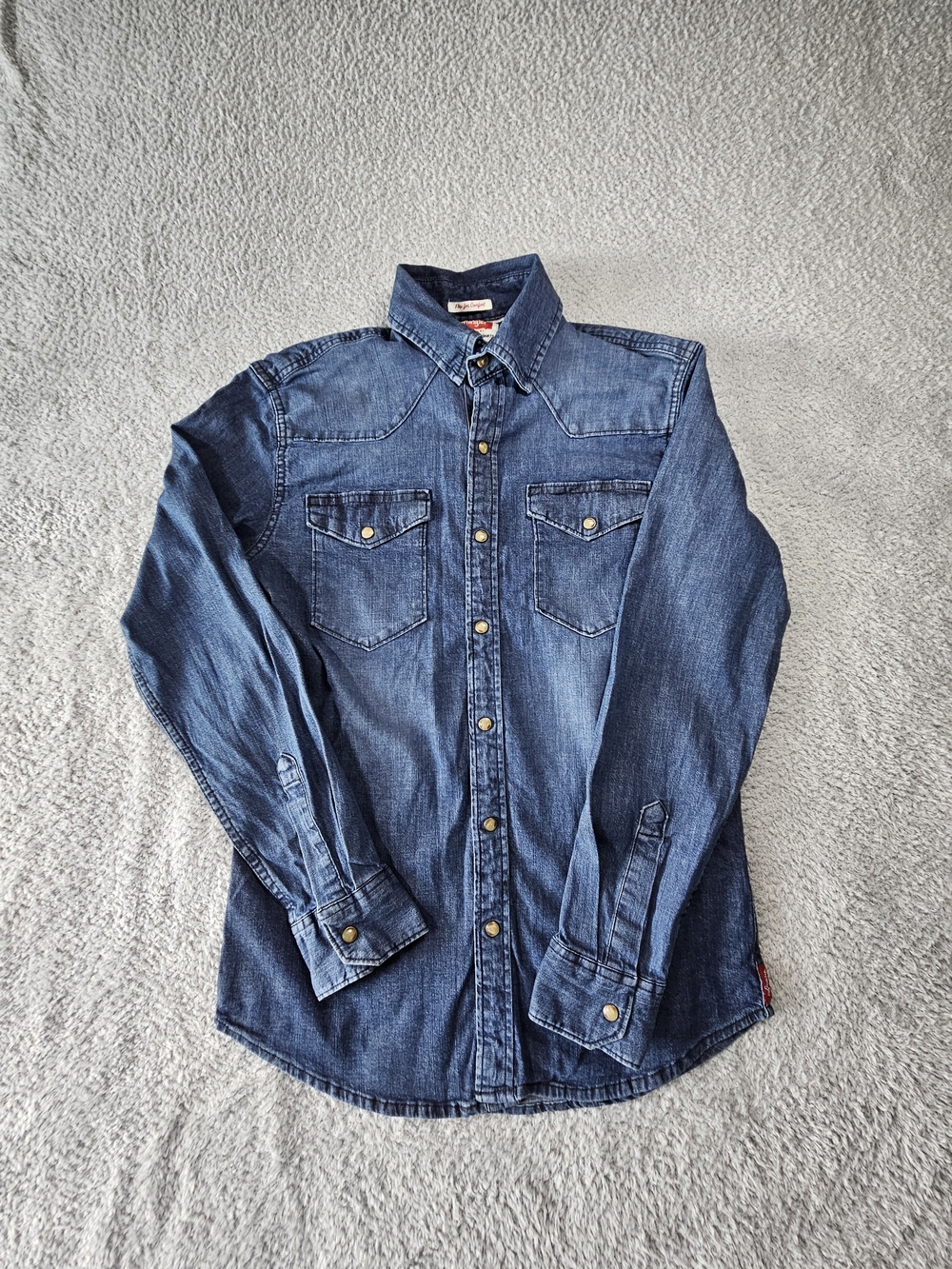 Wrangler Women's Dark Blue Denim Western Snap-Front Shirt